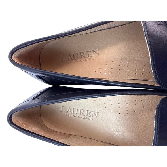 LAUREN by Ralph Lauren Wynnie Women's 6B Black Leather Loafer Slip on - Picture 5 of 12